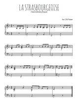 Téléchargez l'arrangement pour piano de la partition de La Strasbourgeoise en PDF